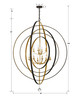Luna 12 Light Bronze & Gold Chandelier (590-EB-GA)