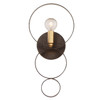 Luna 1 Light Bronze & Gold Sphere Sconce (581-EB-GA)