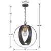 Crystorama Luna 1 Light Chandelier (580-EB-GA)