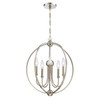 Crystorama Sylvan 5 Light Chandelier (2247-PN_NOSHADE)