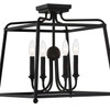 Libby Langdon 4 Light Black Forged Flush Mount (2243-BF_NOSHADE)
