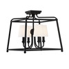 Libby Langdon 4 Light Black Forged Flush Mount (2243-BF)