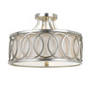 Crystorama Graham 3 Light Semi Flush (285-SA)