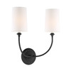 Libby Langdon 2 Light Black Forged Sconce (2242-BF)