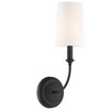 Libby Langdon 1 Light Black Forged Sconce (2241-BF)