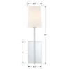 Lena 1 Light Polished Chrome Sconce (LEN-251-CH)