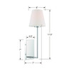 Lena 1 Light Chrome Sconce (LEN-250-OP-CH)
