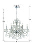 Imperial 6 Light Polished Chrome Chandelier (3226-CH-CL-MWP)