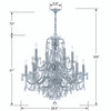 Imperial 12 Light Polished Chrome Chandelier (3228-CH-CL-MWP)