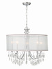 Hampton 5 Light Drum Shade Chrome Chandelier (5625-CH)