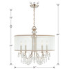 Hampton 5 Light Drum Shade Chrome Chandelier (5625-CH)