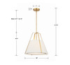 Crystorama Fulton 3 Light Pendant (FUL-904-GA)