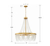 Crystorama Fiona 4 Light Chandelier (FIO-A9104-GA-WH)