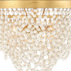 Fiona 3 Light Antique Gold Flush Mount (FIO-A9103-GA-WH)