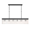 Emory 6 Light Black Forged Linear Chandelier (EMO-5407-BF)
