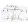 Drake 4 Light Polished Nickel Flush Mount (8870-PN)