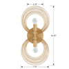 Doral 2 Light Renaissance Gold Sconce (DOR-B7722-RG)