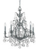 Dawson 5 Light Pewter Chandelier (5575-PW-CL-SAQ)