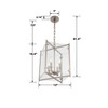 Danbury 4 Light Brushed Nickel Chandelier (DAN-8796-BN)