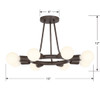 Dakota 8 Light Bronze Flush Mount (9043-CZ)