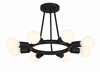 Crystorama Dakota 8 Light Semi Flush (9043-BK)