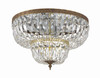 Crystorama 4 Light Clear Spectra Brass Flush Mount (718-OB-CL-SAQ)