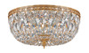 Crystorama 3 Light Clear Hand Cut Brass Flush Mount (714-OB-CL-MWP)