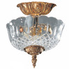 Crystorama 2 Light Olde Brass Lead Crystal Flush Mount (55-CT-OB)