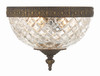 Crystorama 2 Light Bronze Crystal Flush Mount (117-8-EB)