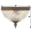 Crystorama 2 Light Bronze Crystal Flush Mount (117-8-EB)