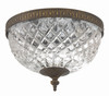 Crystorama 2 Light Bronze Crystal Flush Mount (117-10-EB)