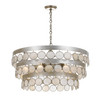 Coco 6 Light Antique Silver Chandelier (6006-SA)