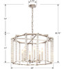 Carson 6 Light Polished Nickel Chandelier (8856-PN)