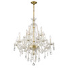 Candace 12 Light Polished Brass Chandelier (CAN-A1312-PB-CL-MWP)