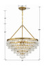 Calypso 8 Light Crystal Teardrop Vibrant Gold Chandelier (137-VG)