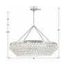 Calypso 8 Light Crystal Teardrop Polished Chrome Chandelier (278-CH)