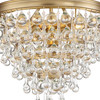 Calypso 3 Light Crystal Teardrop Vibrant Gold Semi-Flush (130-VG_CEILING)