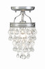 Calypso 1 Light Crystal Teardrop Polished Chrome Semi-Flush (131-CH_CEILING)
