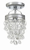 Calypso 1 Light Crystal Teardrop Polished Chrome Semi-Flush (131-CH_CEILING)