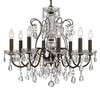 Butler 8 Light Bronze Chandelier (3028-EB-CL-MWP)