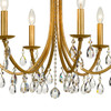 Bridgehampton 6 Light Swarovski Crystal Gold Chandelier (8826-GA-CL-SAQ)
