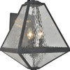 Brian Patrick Flynn Outdoor 3 Light Black Charcoal Sconce (GLA-9702-WT-BC)