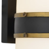 Brian Patrick Flynn Outdoor 2 Light Black & Gold Sconce (CAP-8504-MK-TG)