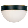 Brian Patrick Flynn Outdoor 2 Light Black & Gold Flush Mount (CAP-8503-MK-TG)