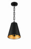 Brian Patrick Flynn 2 Light Black & Antique Gold Chandelier (8685-MK-GA)