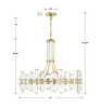 Bolton 12 Light Aged Brass Chandelier (BOL-8889-AG)
