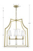 Baxter 4 Light Aged Brass Chandelier (8864-AG)