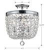 Archer 3 Light Swarovski Polished Chrome Flush Mount (783-CH-CL-S)