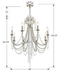 Crystorama Arcadia 8 Light Chandelier (ARC-1908-SA-CL-MWP)