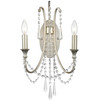 Arcadia 2 Light Antique Silver Sconce (ARC-1902-SA-CL-MWP)